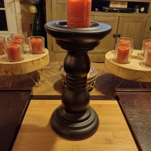 Large Heavy Ceramic Candle Holder